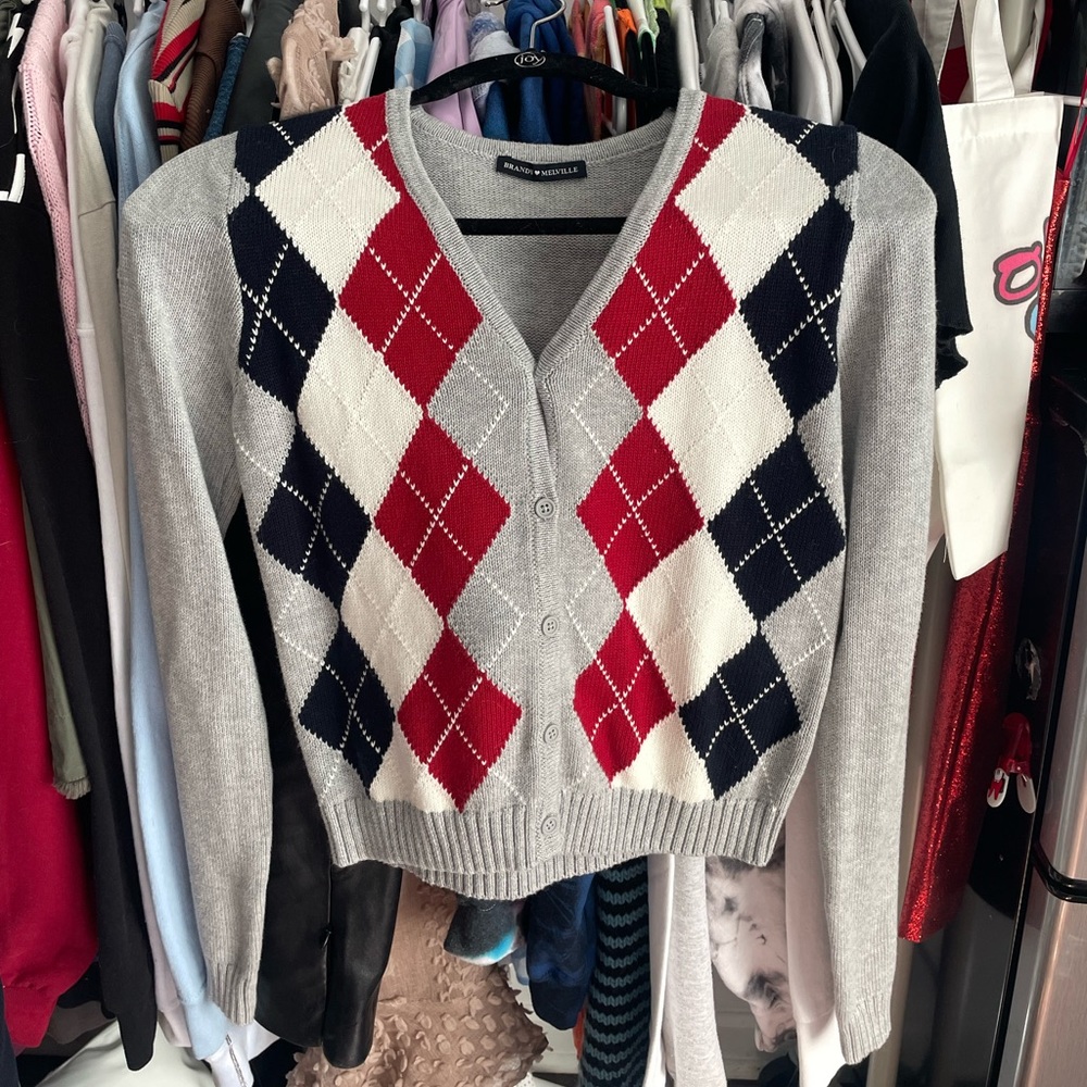 Brandy‎ Melville argyle sweater